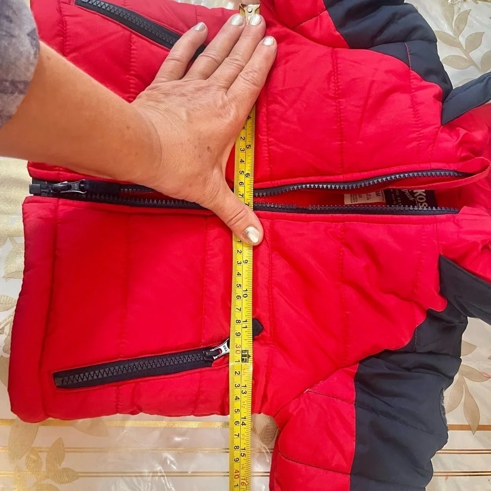 Oshkosh B'gosh Hoodie Jacket Toddler 18M Puffer Coat  Red/ Blue